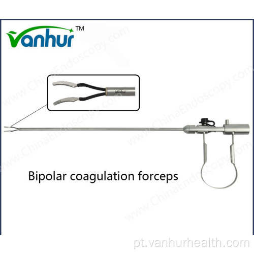 Pinça de coagulação bipolar, cabo de mola